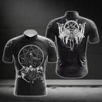Skeleton Black Cycling Short Sleeve Jersey For Men, Skull Cycling Jerseys CG0661