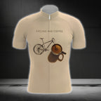 Cycling And Coffee Men's Short Sleeve Cycling Jersey, Coffee Cycling Jersey For Mens CG0001