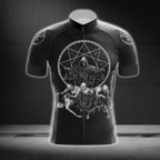Skeleton Black Cycling Short Sleeve Jersey For Men, Skull Cycling Jerseys CG0661