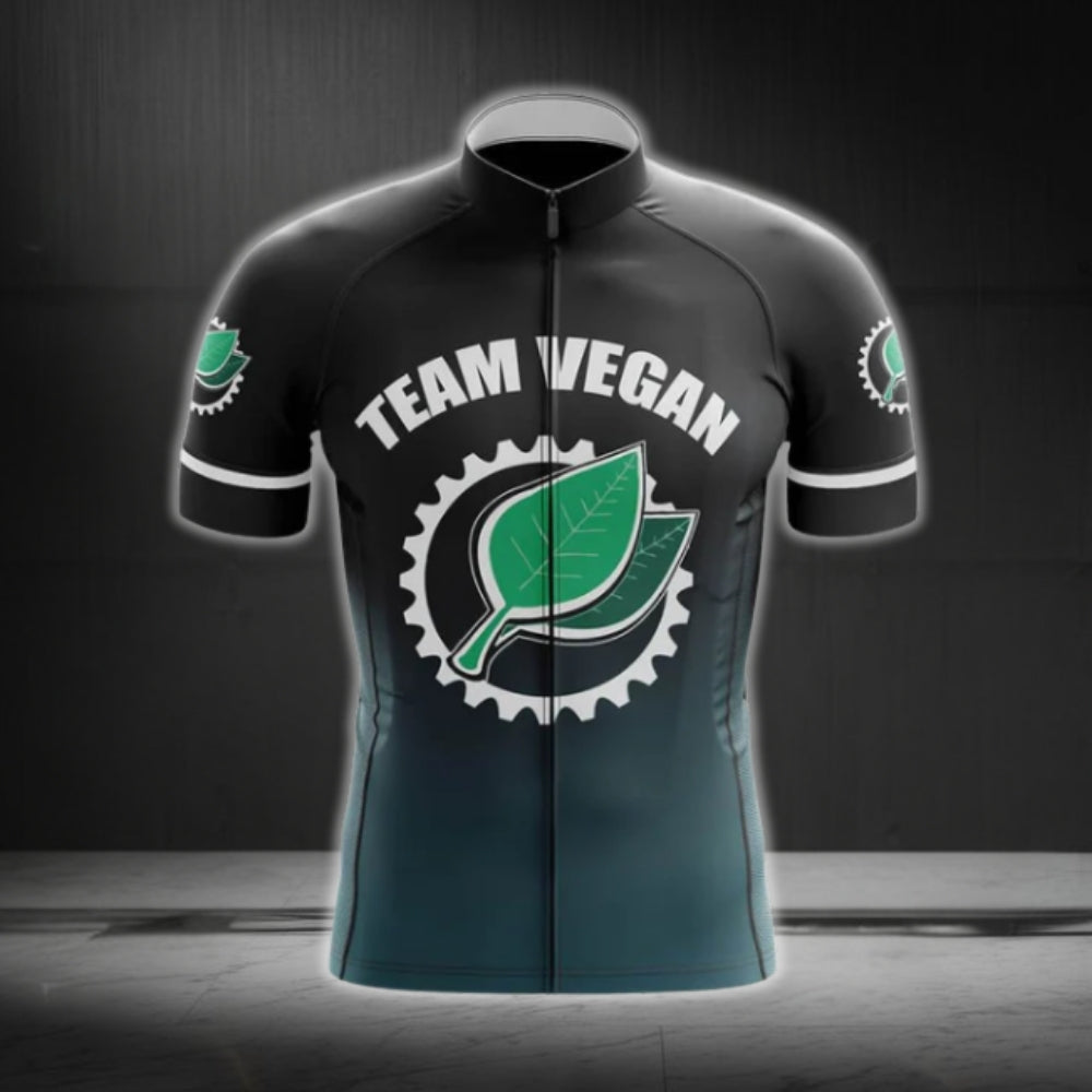 Team Vegan Cycling Short Sleeve Jersey For Mens, Vegan Cycling Jerseys For Team CG0121