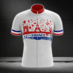 France White Red And Blue Cycling Short Sleeve Men's Jersey, France Cycling Jerseys CG0712