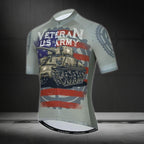 Veteran US Army Cycling Short Sleeve Jersey For Mens, Men's Veteran Cycling Jerseys CZ0052