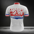 France White Red And Blue Cycling Short Sleeve Men's Jersey, France Cycling Jerseys CG0712