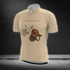 Cycling And Coffee Men's Short Sleeve Cycling Jersey, Coffee Cycling Jersey For Mens CG0001