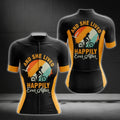 And She Lived Happily Ever After Women's Cycling Short Sleeve Jerseys, Black And Yellow Cycling Jerseys For Ladies  CG0095