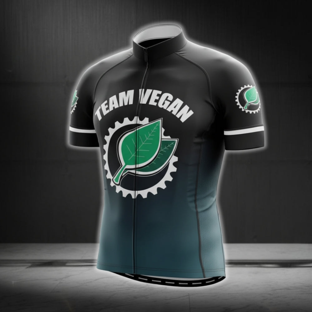 Team Vegan Cycling Short Sleeve Jersey For Mens, Vegan Cycling Jerseys For Team CG0121