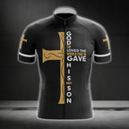 God Solve The World That He Gave His Only Son Cycling Short Sleeve Jersey Mens, Christian Cross Cycling Jerseys CG0002