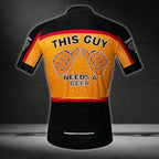 This Guy Need A Beer Men's Cycling Short Sleeve Jersey, Funny Beer Cycling Jerseys CZ0037