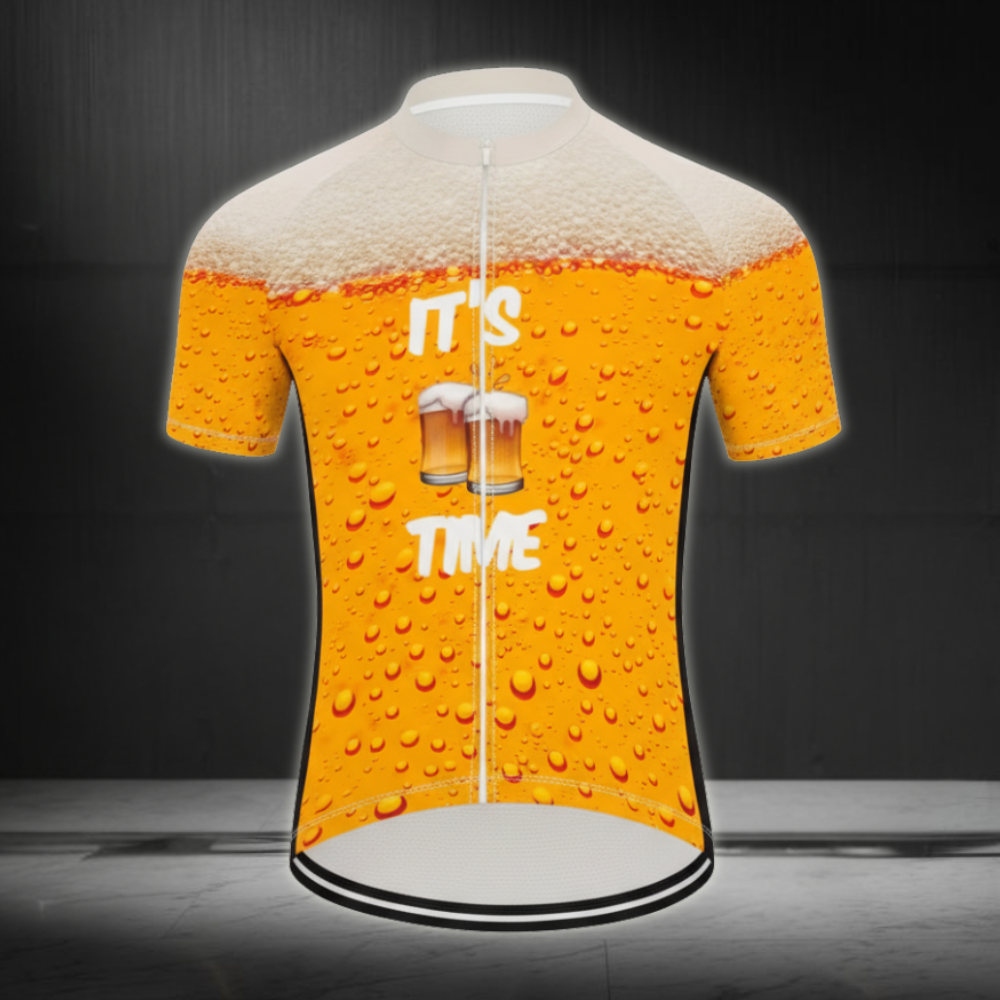 It's Time Beer Cycling Short Sleeve Jersey Mens, Beer Cycling Jerseys CE0001