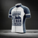 Never Underestimate An Old Man With A Bicycle Short Sleeve Cycling Jersey For Men, Funny Cycling Jerseys CG0662