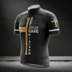 God Solve The World That He Gave His Only Son Cycling Short Sleeve Jersey Mens, Christian Cross Cycling Jerseys CG0002