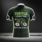 Turtle Cycling Team We're Slow As Shell Men's Short Sleeve Cycling Jersey, Funny Cycling Jerseys For Turtle Lovers CG0277