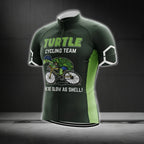 Turtle Cycling Team We're Slow As Shell Men's Short Sleeve Cycling Jersey, Funny Cycling Jerseys For Turtle Lovers CG0277