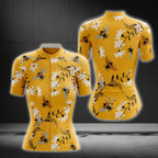 Bee Women's Yellow Cycling Short Sleeve Jersey, Bee Lover Cycling Jersey Womens CG0097