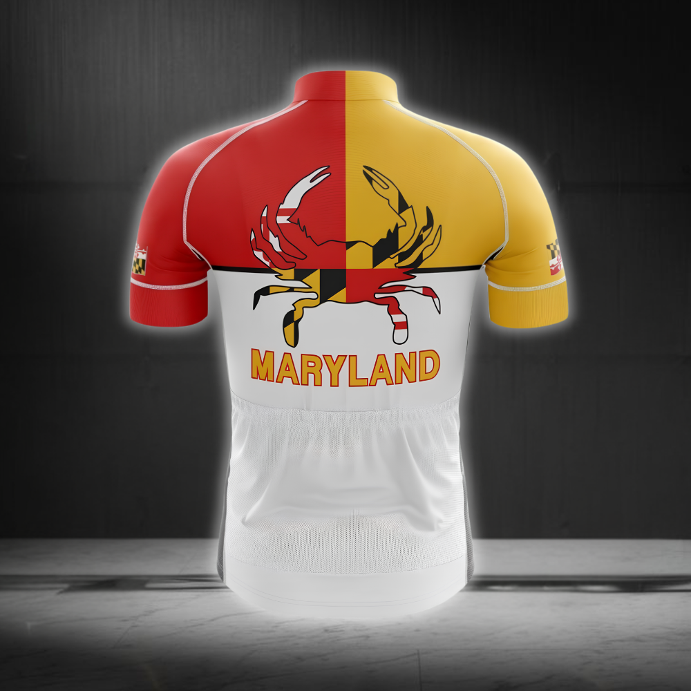 Maryland State Cycling Short Sleeve Jersey For Men, Maryland Cycling Jersey CG0879