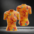 Orange Kokopelli Cycling Short Sleeve Women Jersey, Kokopelli Cycling Jerseys For Ladies CG0124