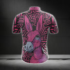 Black Pink Donkey Short Sleeve Cycling Jersey For Men, Donkey Cycling Jerseys CG0664