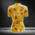 Bee Women's Yellow Cycling Short Sleeve Jersey, Bee Lover Cycling Jersey Womens CG0097