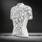 Black And White Dog Cycling Short Sleeve Jersey Womens, Dog Cycling Jersey CZ0039