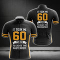 It Took Me 60 Years To Create This Masterpiece Custom Cycling Short Sleeve Jersey For Mens, Custom Funny Birthday Cycling Jerseys With Year CG0005