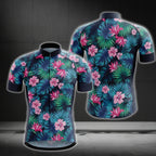 Tropical Floral Cycling Jersey Short Sleeve For Mens, Tropical Cycling Jerseys CG0098