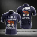 Sloth Cycling Team Faster Than Some Slower Than Most Men's Cycling Short Sleeve Jersey, Funny Sloth Cycling Jerseys CG0279