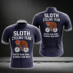Sloth Cycling Team Faster Than Some Slower Than Most Men's Cycling Short Sleeve Jersey, Funny Sloth Cycling Jerseys CG0279