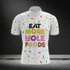 Eat More Hole Foods Donut Short Sleeve Cycling Jersey, Donut Cycling Jerseys CG0710