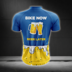 Bike Now Beer Later Cycling Short Sleeve Jersey Mens, Beer Cycling Jersey CG0880