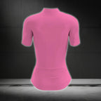 Don't Think Just Ride Short Sleeve Womens Cycling Jerseys, Women's Pink Cycling Jerseys CG0125