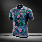 Tropical Floral Cycling Jersey Short Sleeve For Mens, Tropical Cycling Jerseys CG0098