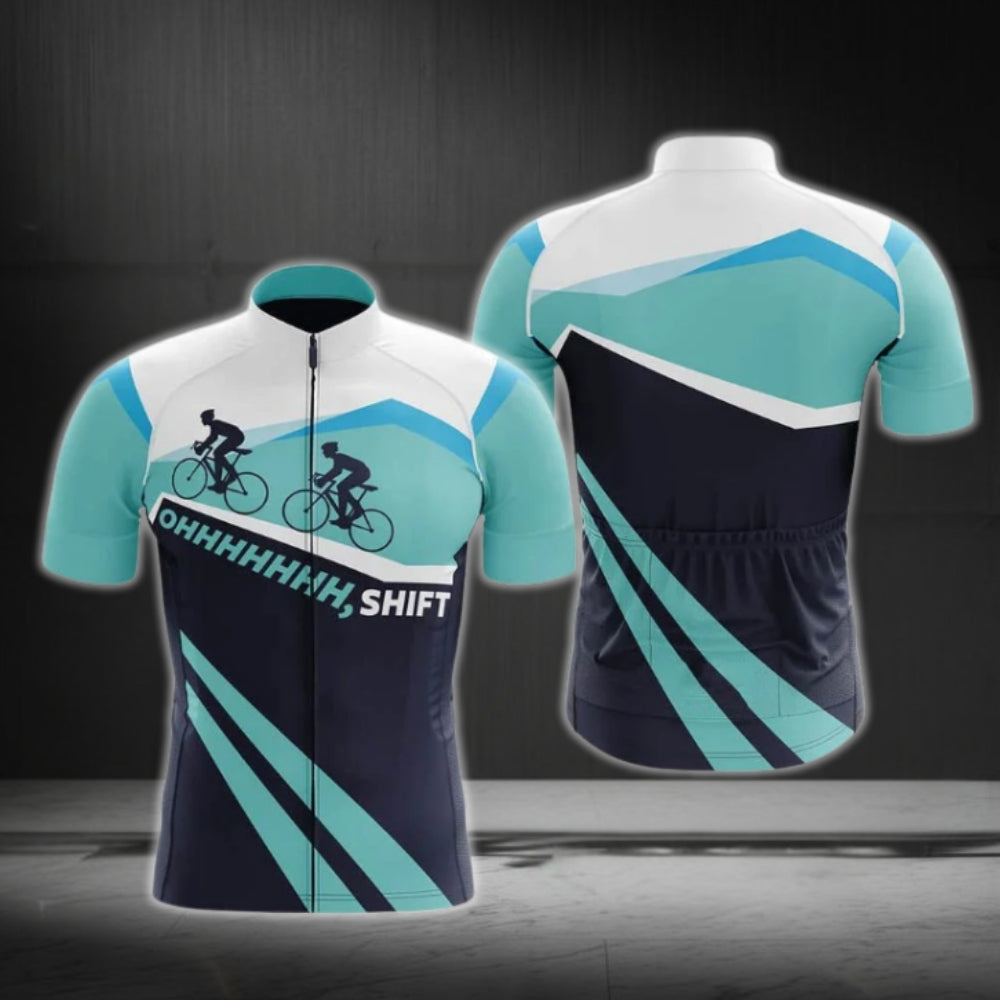 Men's Ohhh Shift Cycling Short Sleeve Jersey, Funny Cycling Jerseys CG0666