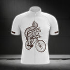 Squirrel Men's White Cycling Short Sleeve Jersey, Squirrel Cycling Jerseys CG0154
