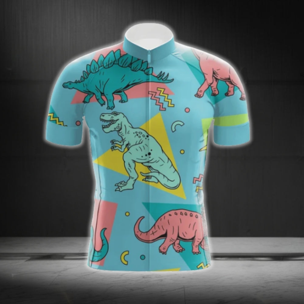 Dinosaur Cycling Short Sleeve Jersey For Men, Dinosaur Cycling Jereys CG0380