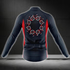 Bicycle Black And Red Cycling Long Sleeve Jersey For Men, Men's Cycling Jerseys CG0718