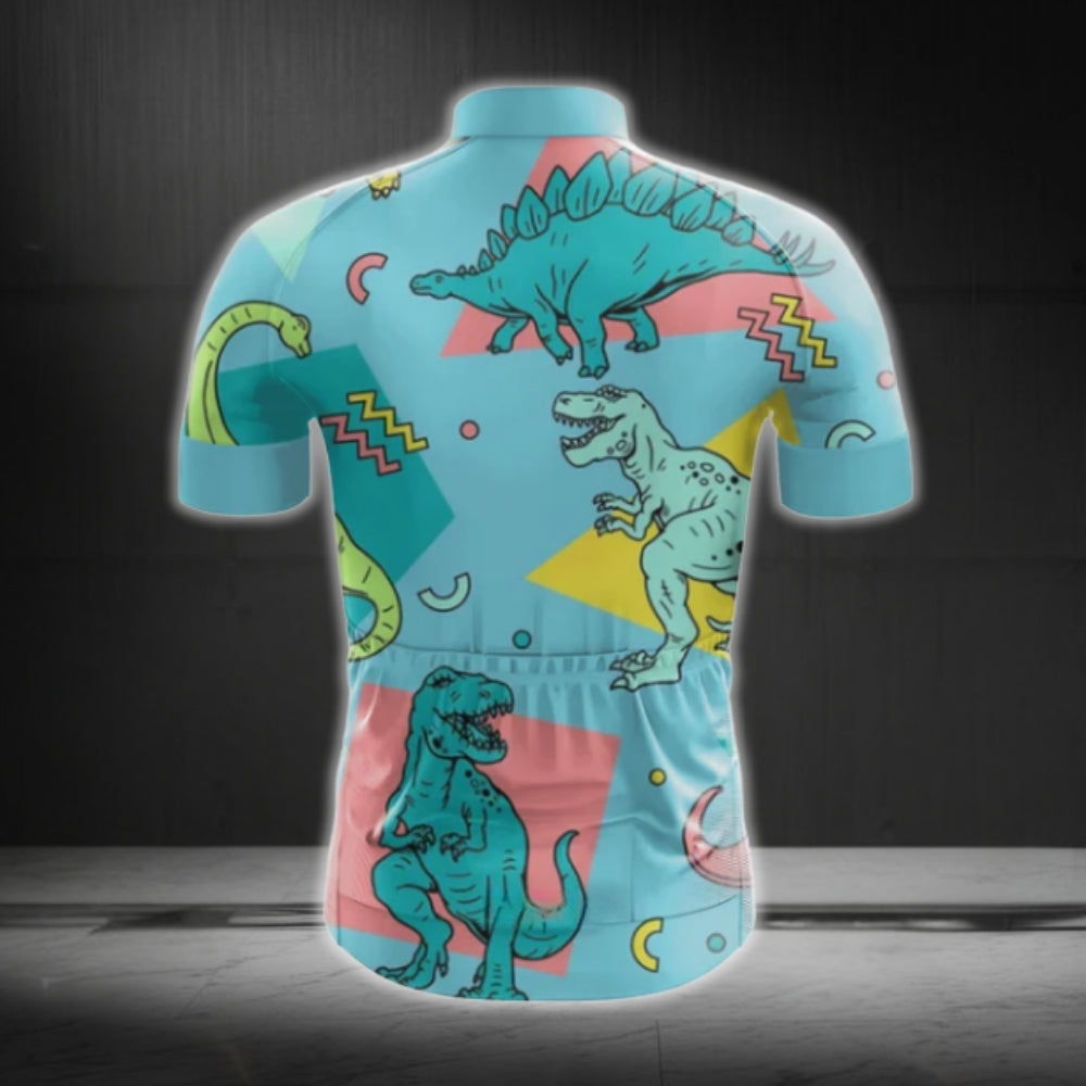 Dinosaur Cycling Short Sleeve Jersey For Men, Dinosaur Cycling Jereys CG0380