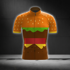 Hamburger Cycling Short Sleeve Jersey For Men, Hamburger Lovers Cycling Jersey CG0866