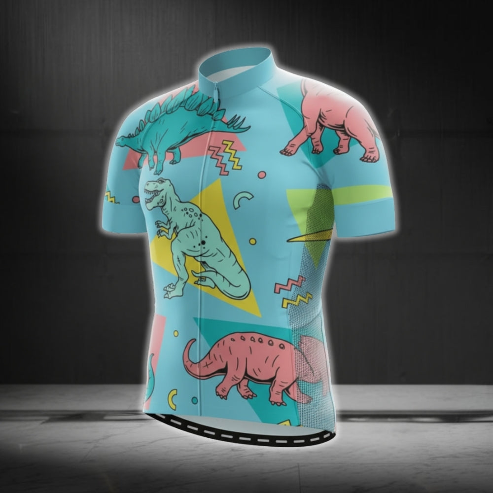 Dinosaur Cycling Short Sleeve Jersey For Men, Dinosaur Cycling Jereys CG0380
