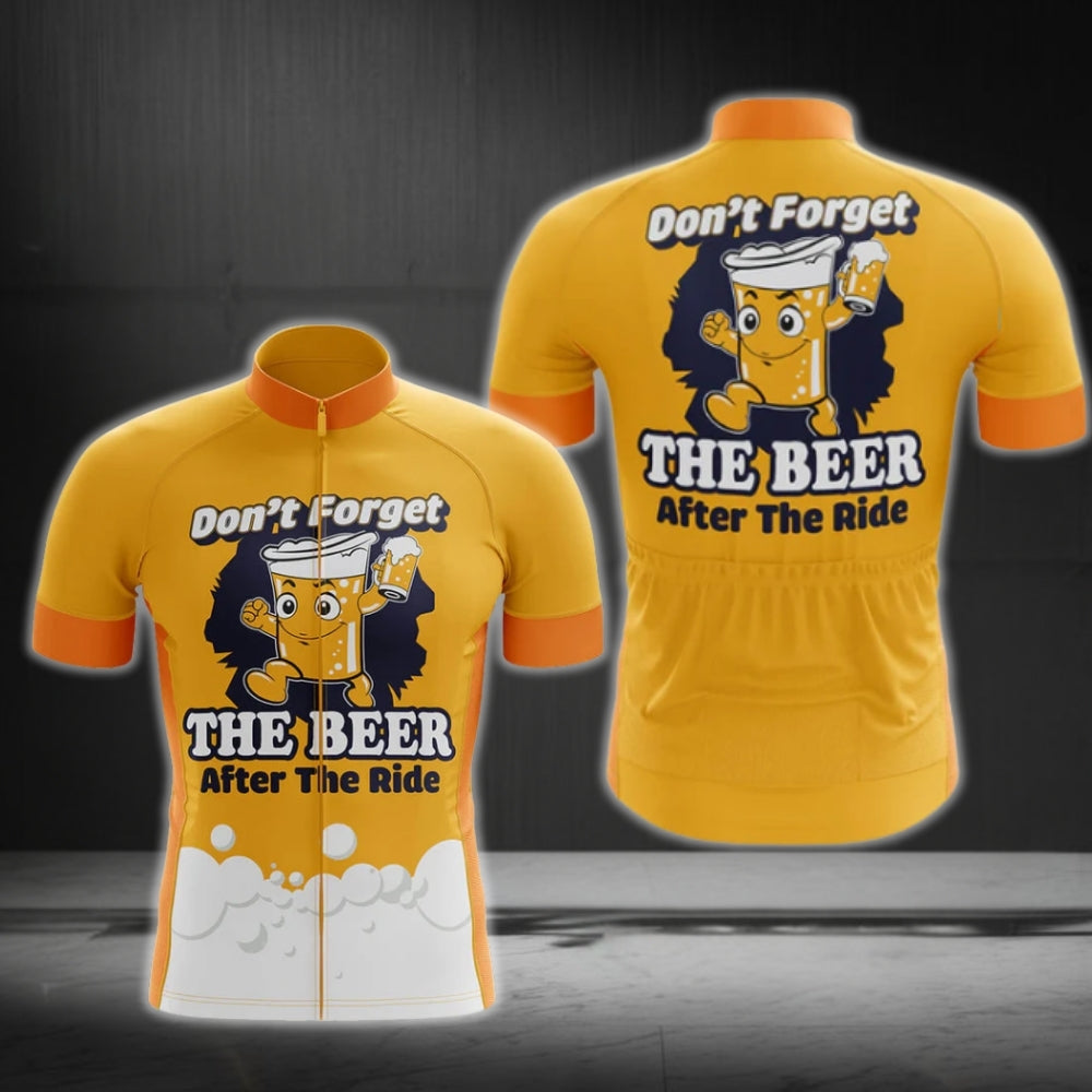 Don't Forget The Beer After The Ride Cycling Jersey Short Sleeve For Men, Beer Cycling Jerseys CG0281