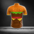 Hamburger Cycling Short Sleeve Jersey For Men, Hamburger Lovers Cycling Jersey CG0866