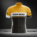 Custom Team Black Yellow Cycling Short Sleeve Jersey For Men, Custom Cycling Jerseys CG0504