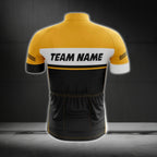 Custom Team Black Yellow Cycling Short Sleeve Jersey For Men, Custom Cycling Jerseys CG0504