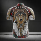 Wolf Native American Cycling Short Sleeve Men Jersey, Native American Cycling Jerseys CG0155