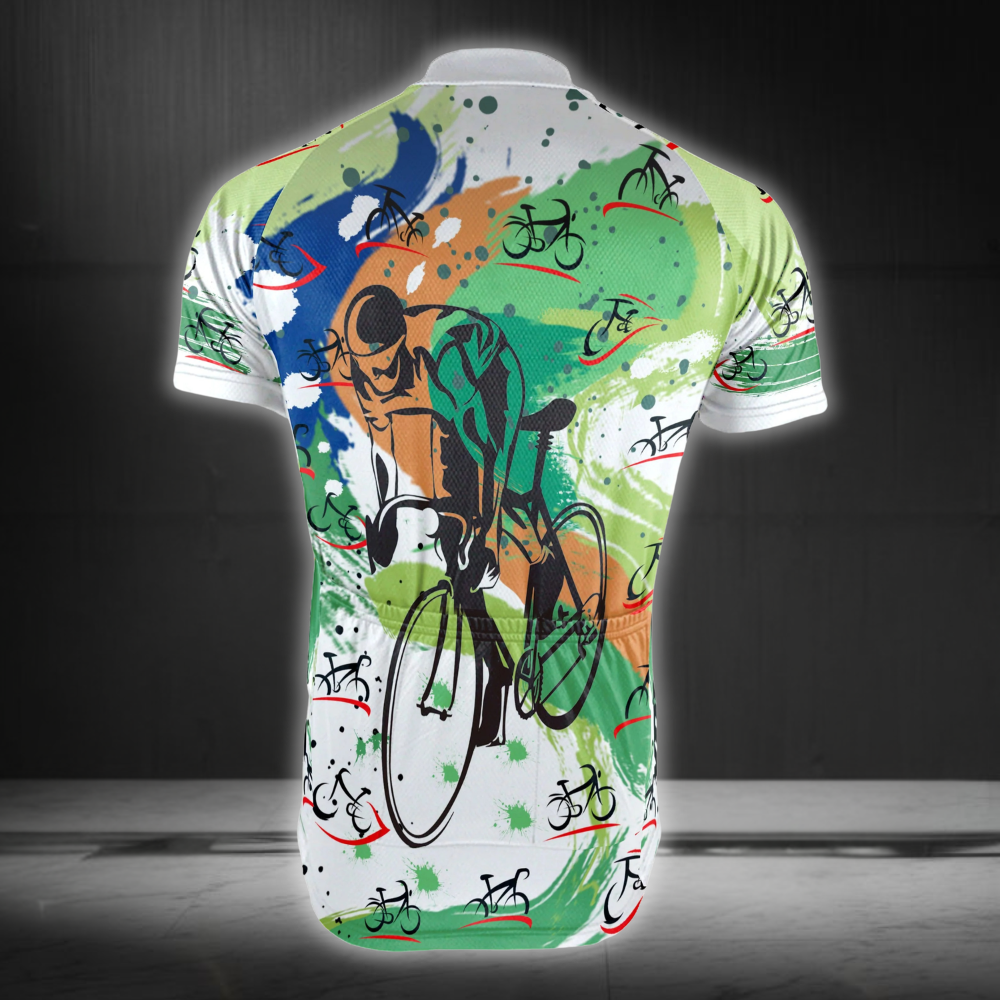 Custom Colorful Cycling Short Sleeve Jersey For Men, Custom Cycling Jersey CG0831