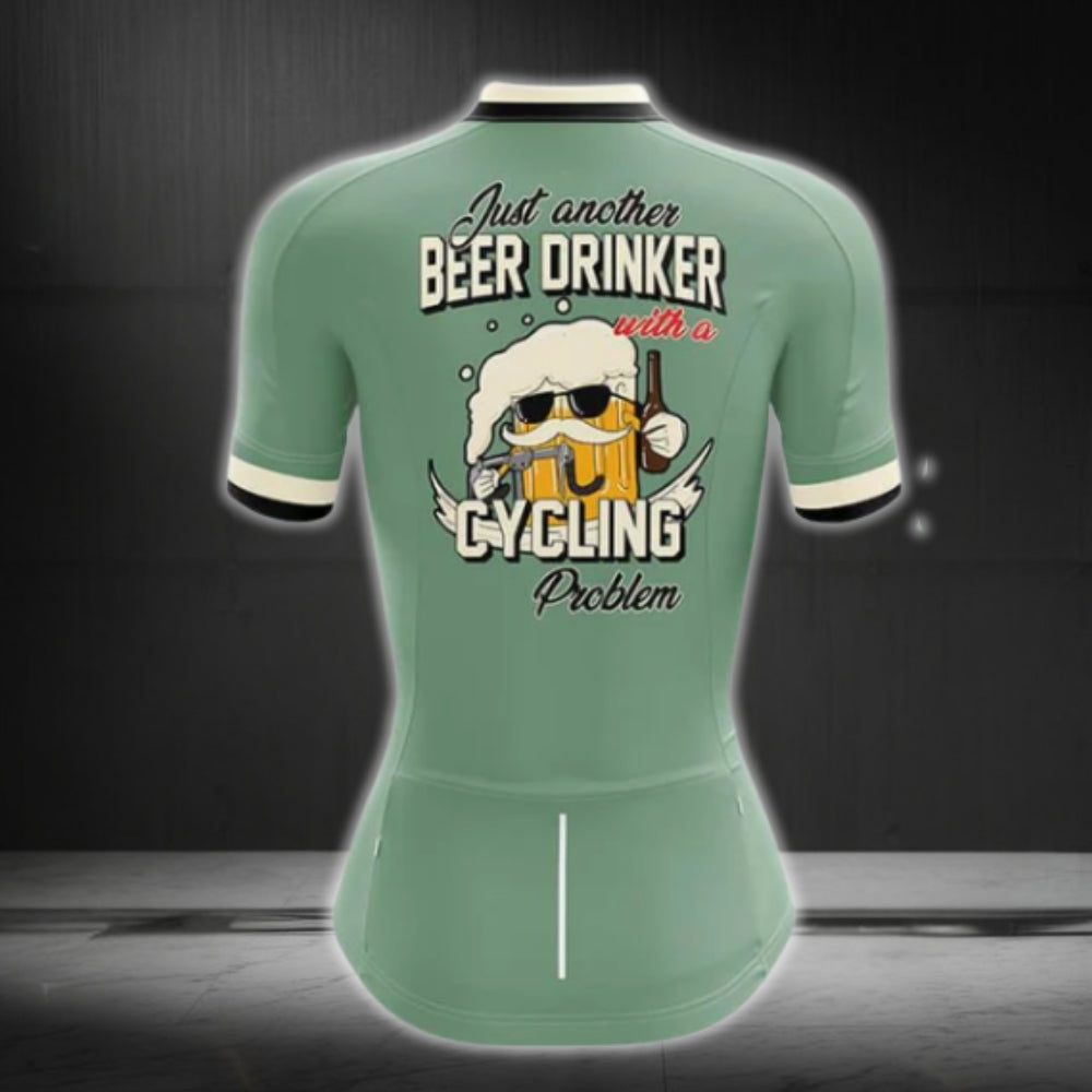 Just Another Beer Drinker With A Cycling Problem Cycling Jersey Short Sleeve For Women, Beer Cycling Jerseys For Ladies CG0074