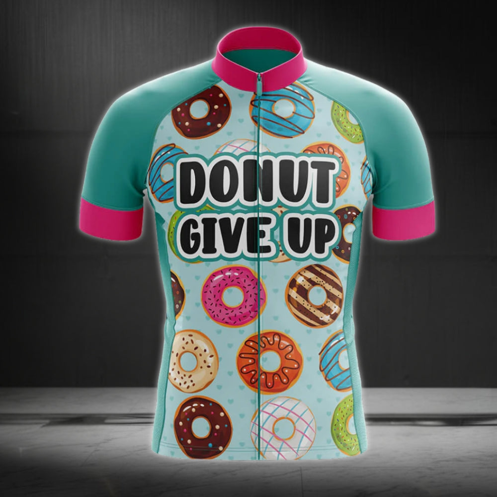 Donut Give Up Men's Short Sleeve Cycling Jersey For Mens, Donut Cycling Jerseys CZ0091