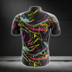 Multicolor Splash Cycling Short Sleeve Men Jersey, Cycling Jersey For Mens CG0612