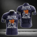 Sloth Cycling Team We'll Get There When We Get There Cycling Short Sleeve Jersey For Men, Funny Sloth Cycling Jerseys CG0079