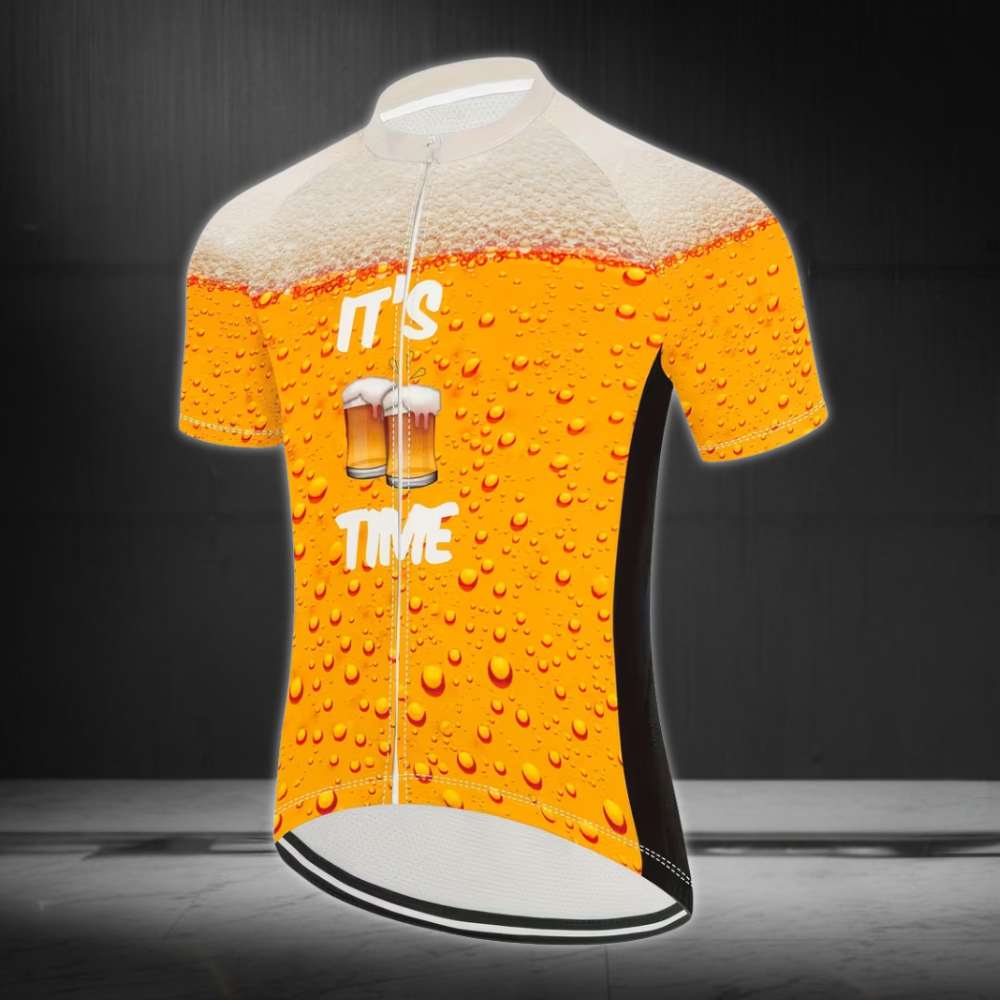 It's Time Beer Cycling Short Sleeve Jersey Mens, Beer Cycling Jerseys CE0001