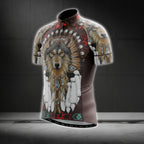 Wolf Native American Cycling Short Sleeve Men Jersey, Native American Cycling Jerseys CG0155